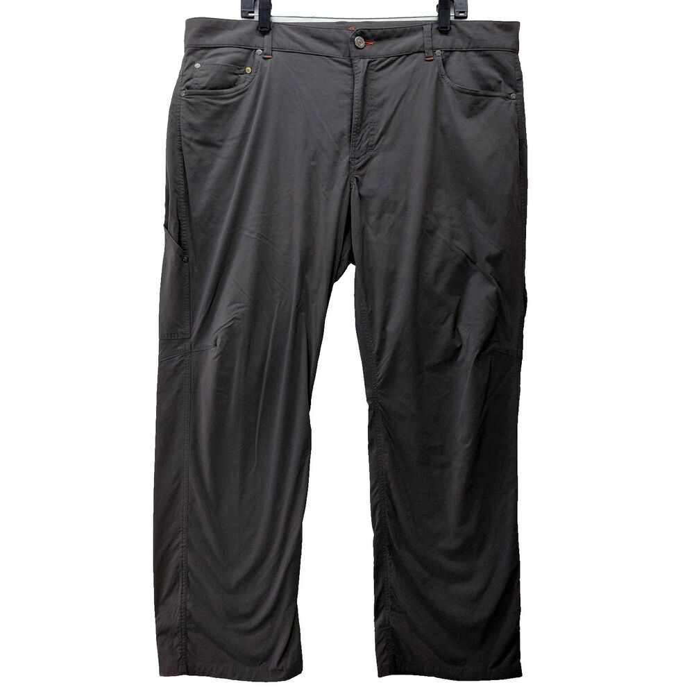 LL Bean Cresta Pants Mens 40x30 Gray Nylon Cargo Water Resistant Outdoor Hiking